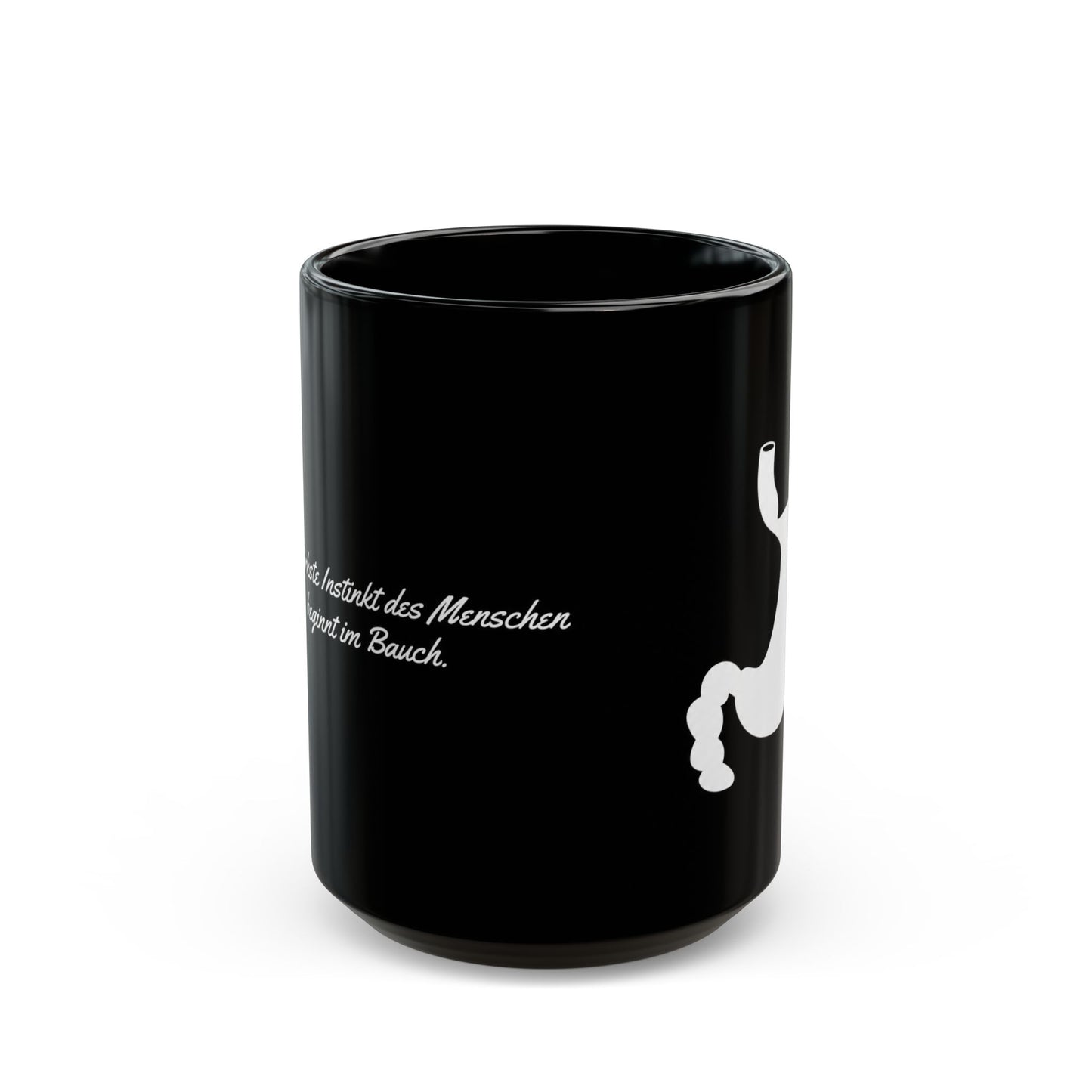 Magen Keramiktasse Schwarz