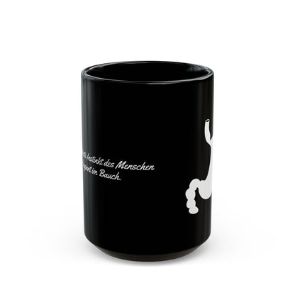 Magen Keramiktasse Schwarz