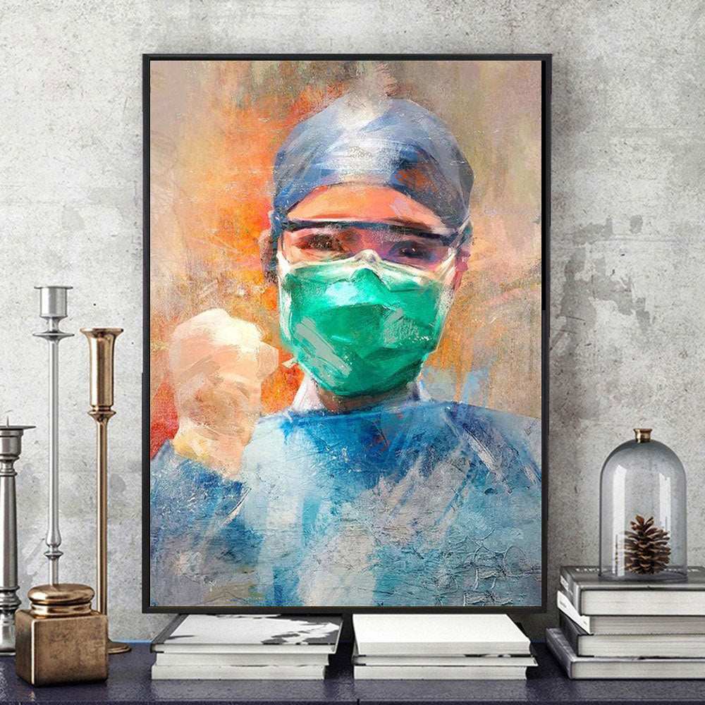Handmade DIY Doctor Painting Diamond Embroidery Cross Portrait Home Decoration