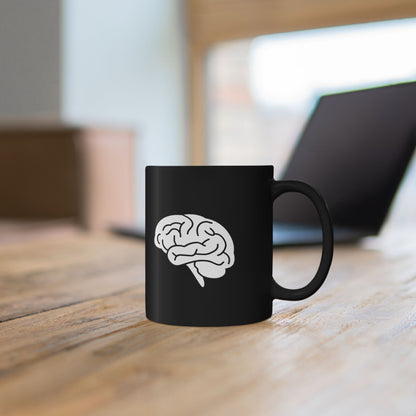 Gehirn Keramiktasse Schwarz