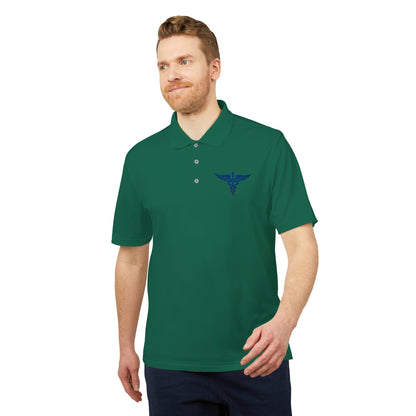 Caduceus Medical Polo Shirt — White Performance Workwear
