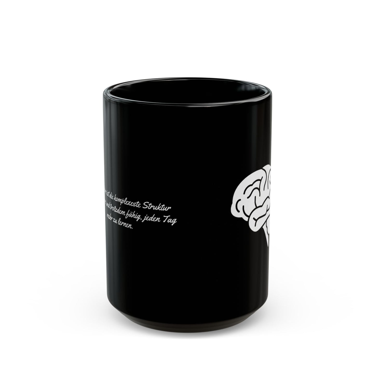 Gehirn Keramiktasse Schwarz