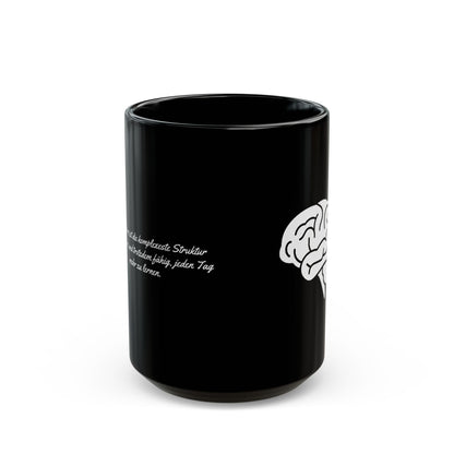 Gehirn Keramiktasse Schwarz