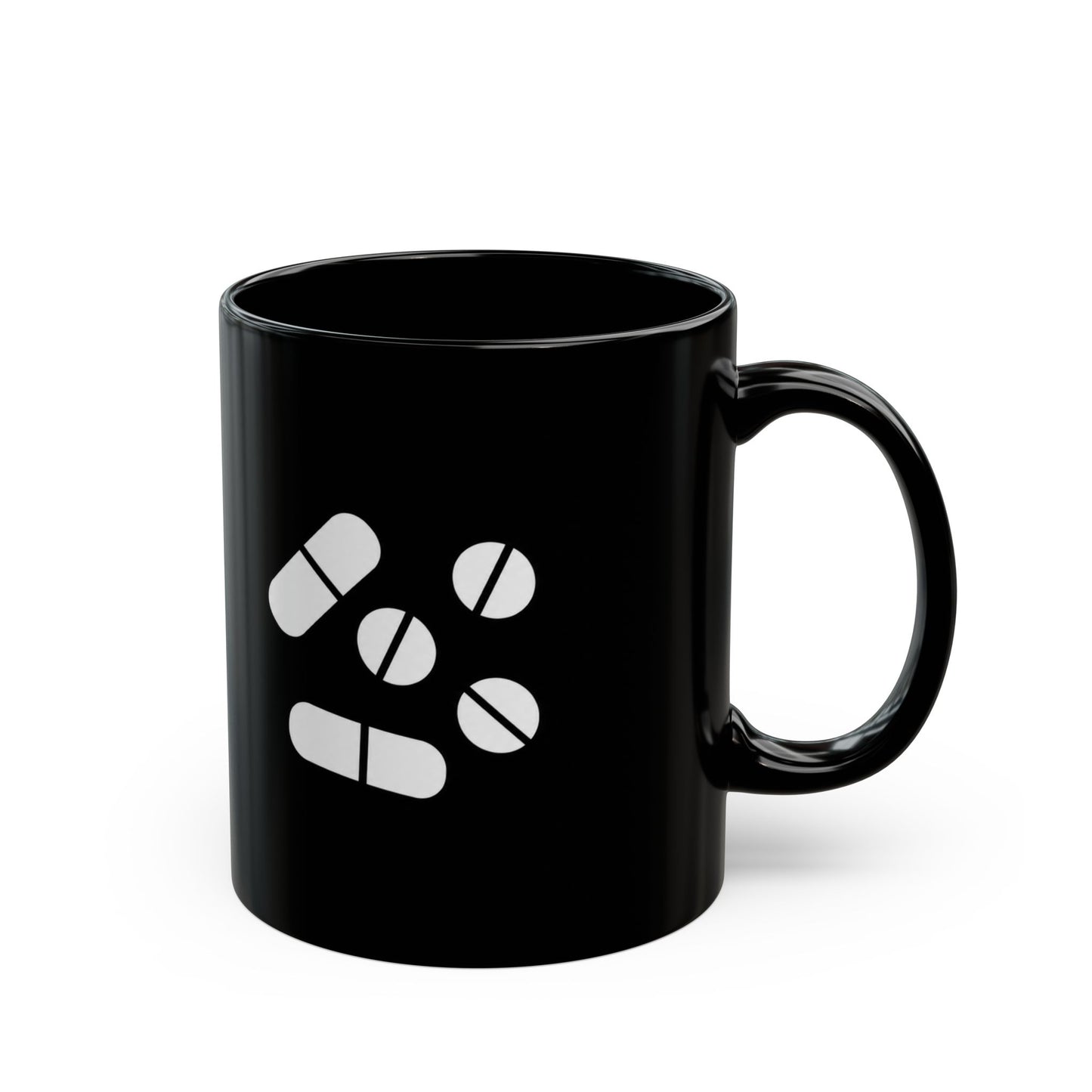 Pillen Keramiktasse Schwarz
