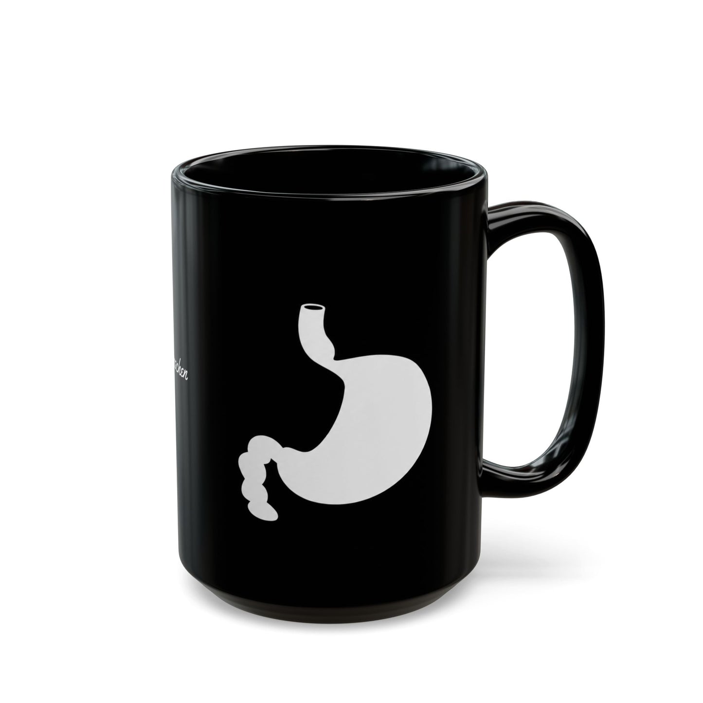 Magen Keramiktasse Schwarz
