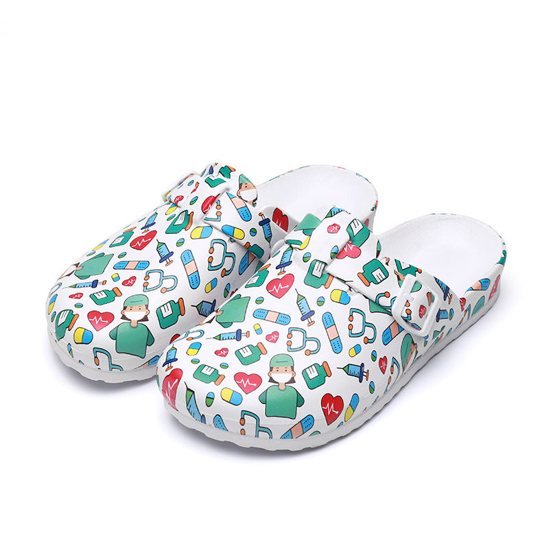 EVA Baotou Soft-soled Protective Shoes Creative Cartoon Nurse Shoes Women