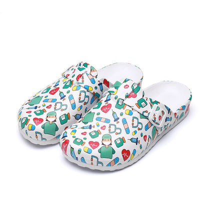 EVA Baotou Soft-soled Protective Shoes Creative Cartoon Nurse Shoes Women