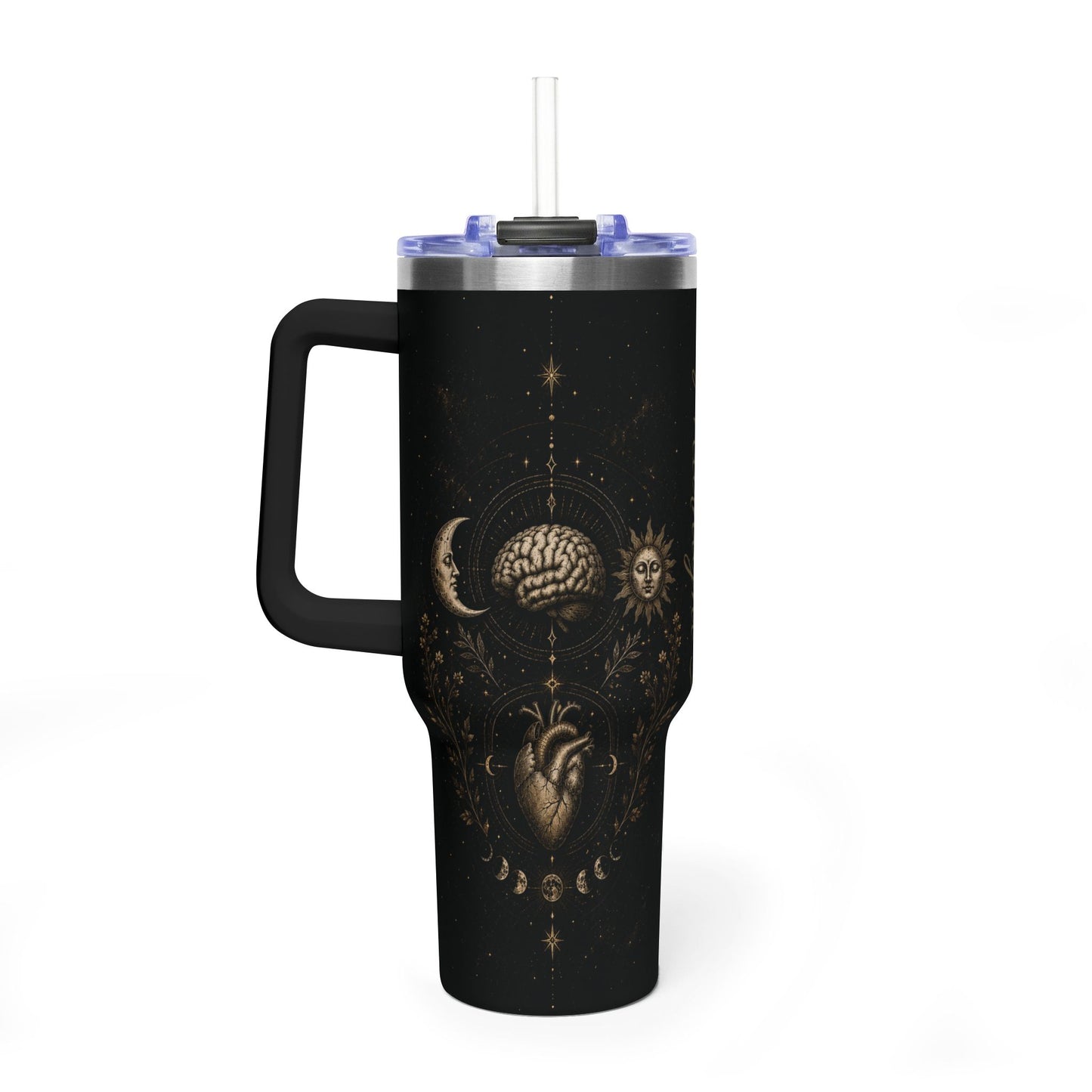 Edelstahl Termobecher mit Strohhalm