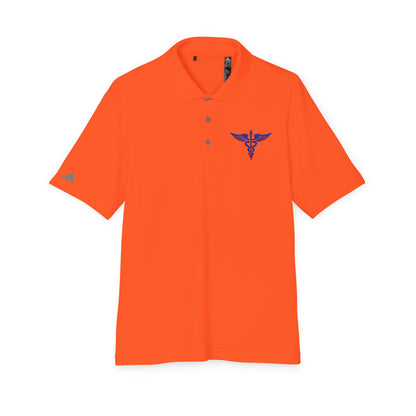 Caduceus Medical Polo Shirt — White Performance Workwear