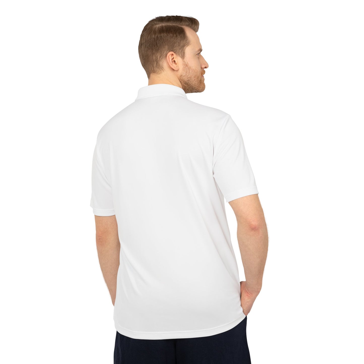 Caduceus Medical Polo Shirt — White Performance Workwear