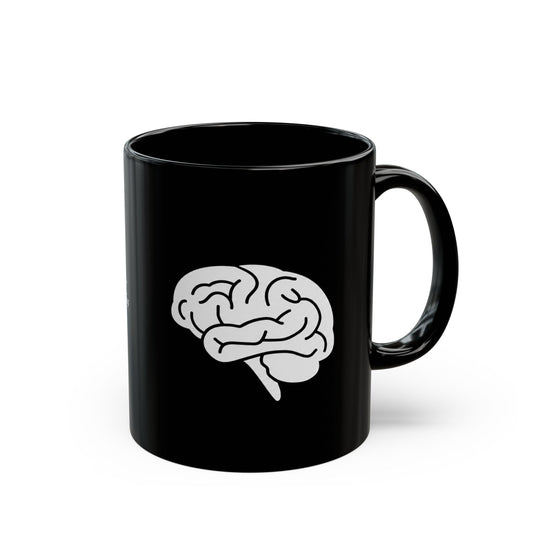 Gehirn Keramiktasse Schwarz