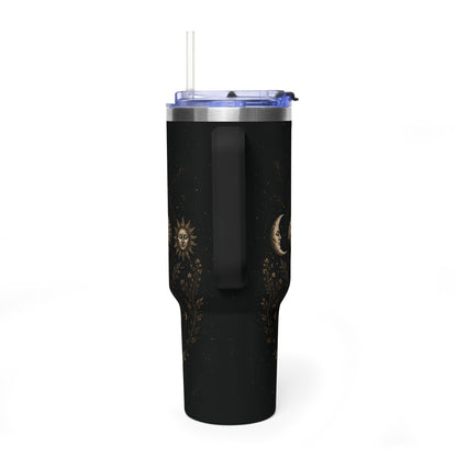 Edelstahl Termobecher mit Strohhalm