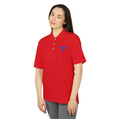 Caduceus Medical Polo Shirt — White Performance Workwear
