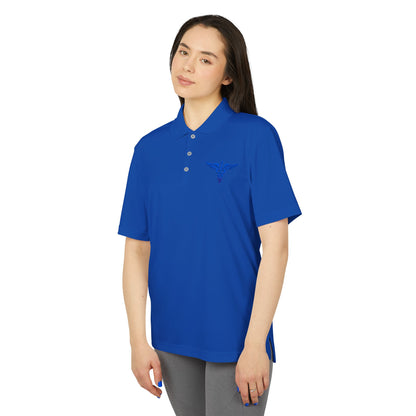 Caduceus Medical Polo Shirt — White Performance Workwear