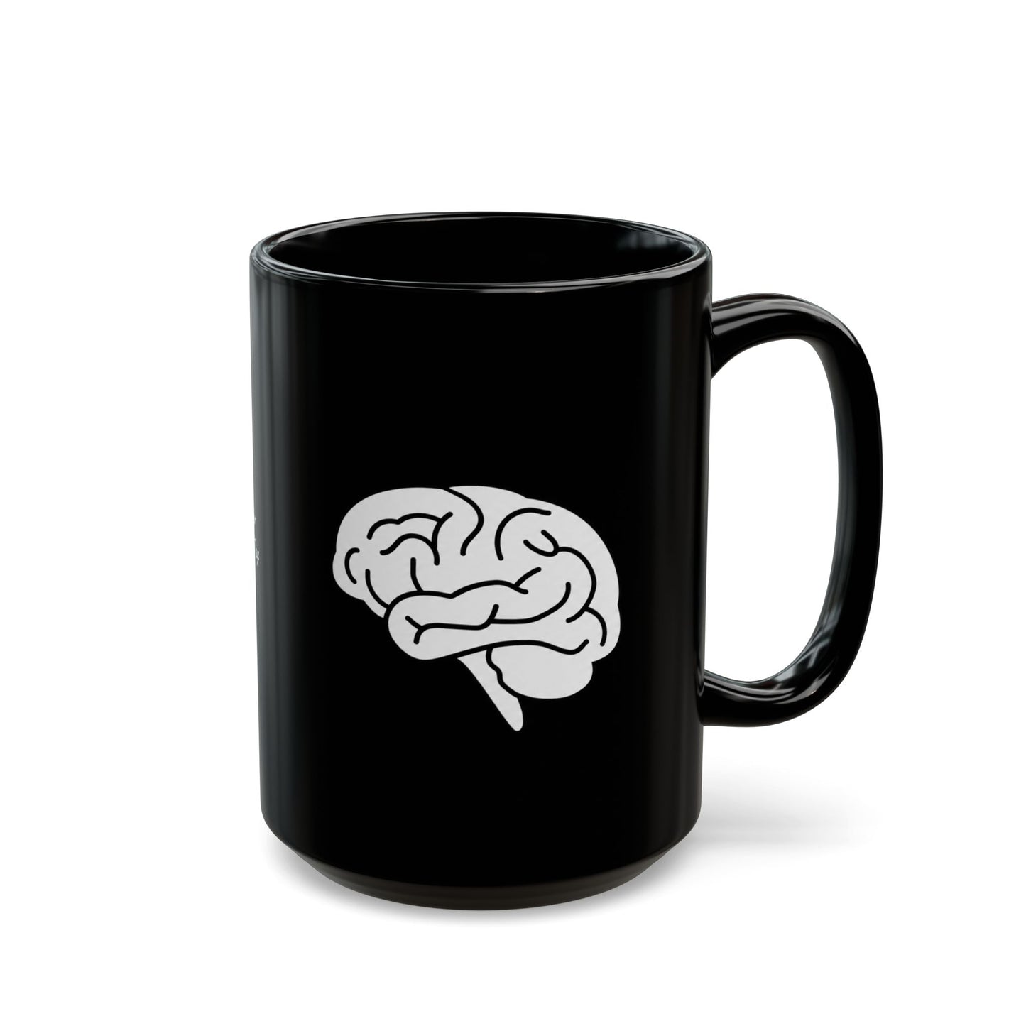 Gehirn Keramiktasse Schwarz