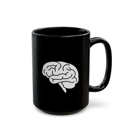 Gehirn Keramiktasse Schwarz