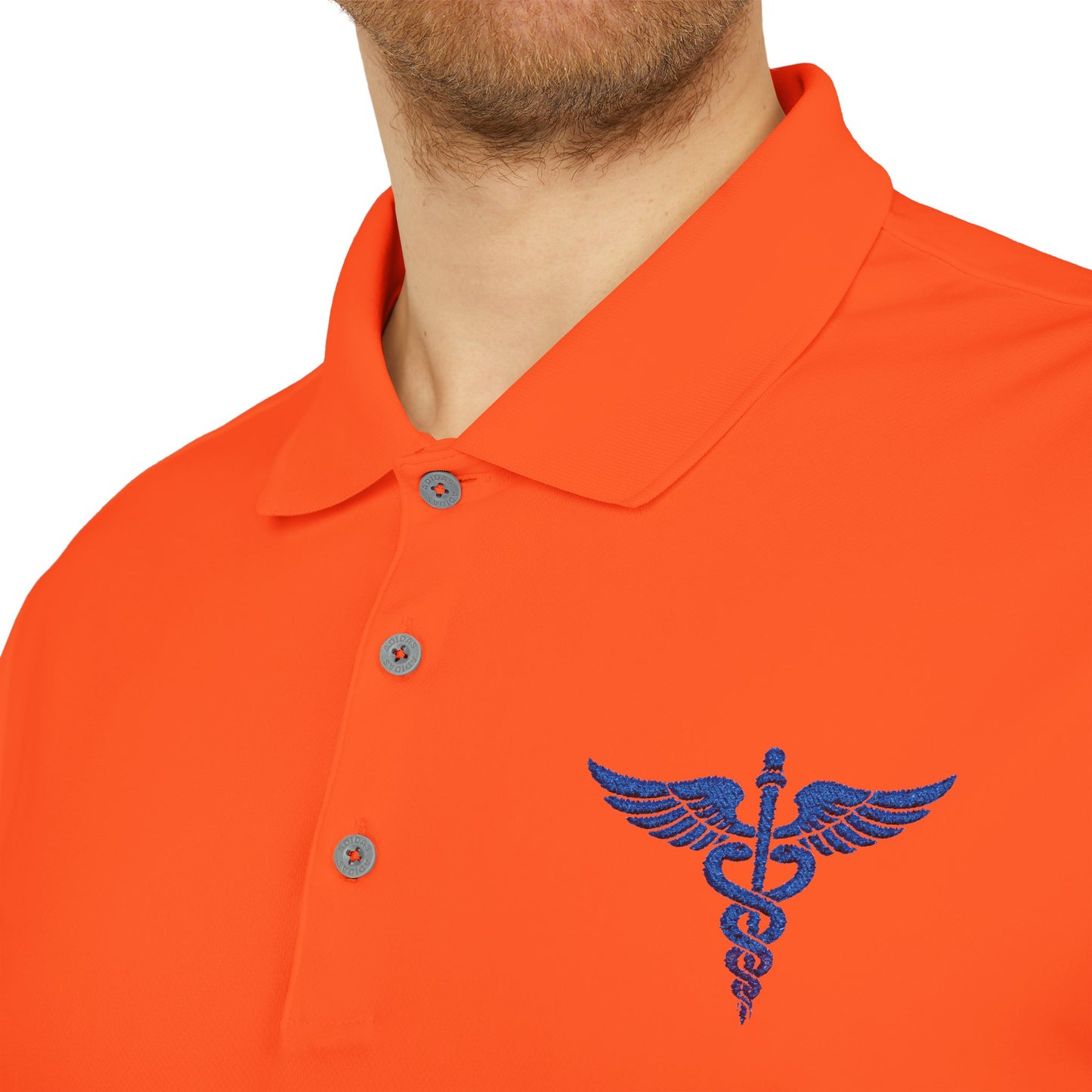 Caduceus Medical Polo Shirt — White Performance Workwear