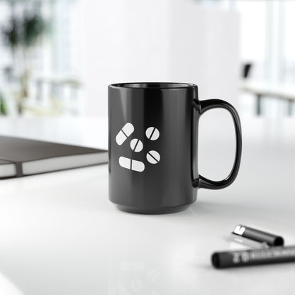 Pillen Keramiktasse Schwarz