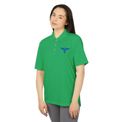 Caduceus Medical Polo Shirt — White Performance Workwear