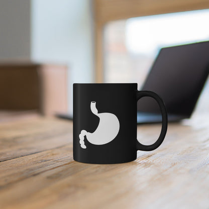 Magen Keramiktasse Schwarz