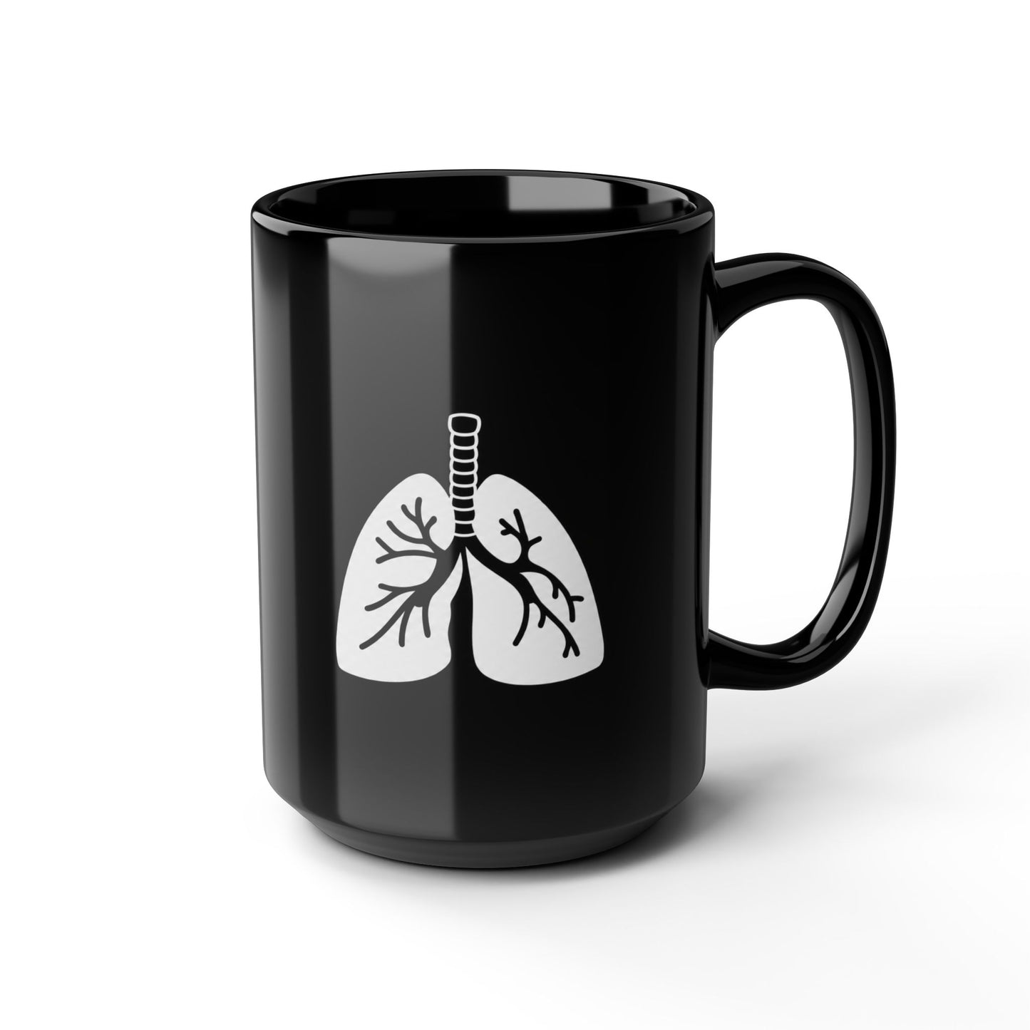 Lungen Keramiktasse Schwarz