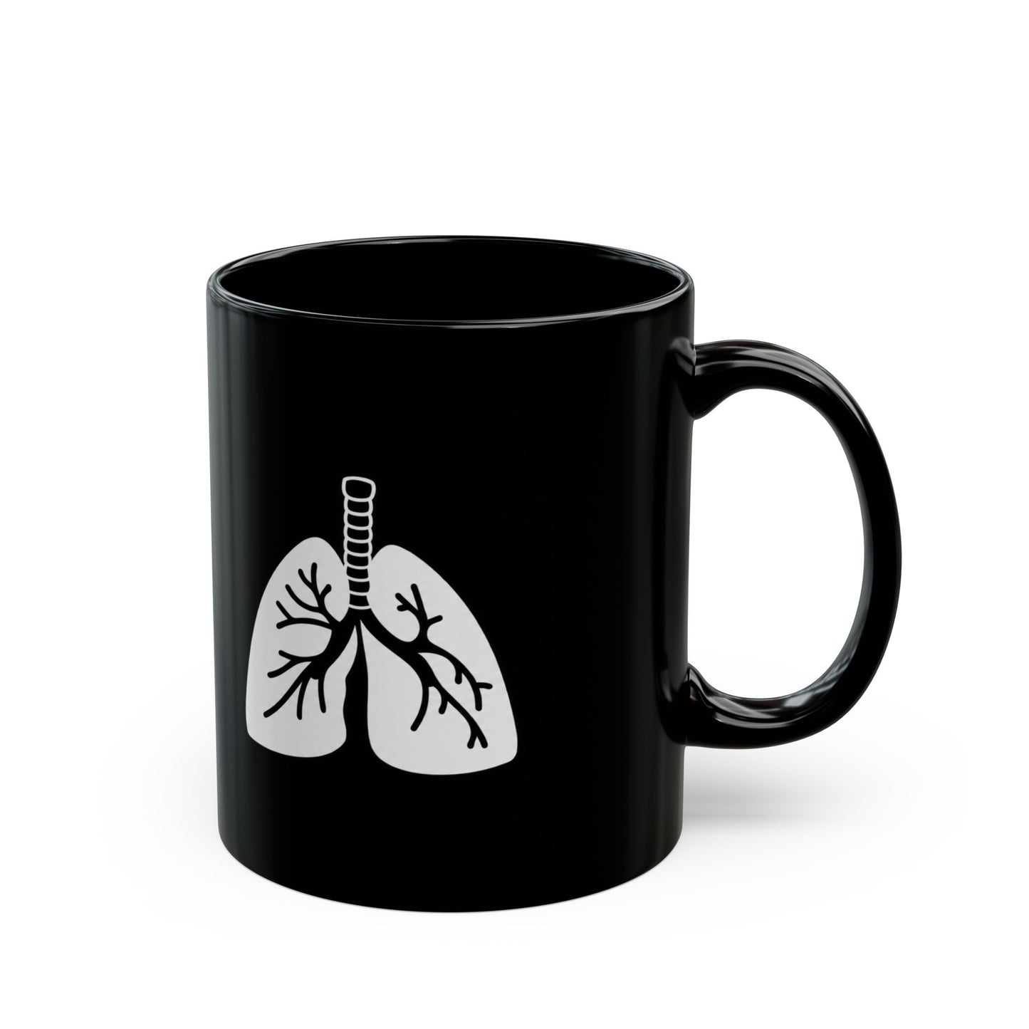 Lungen Keramiktasse Schwarz