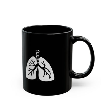 Lungen Keramiktasse Schwarz