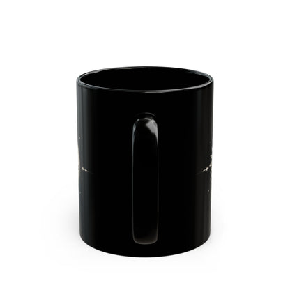 Gehirn, Sonne & Mond Keramiktasse schwarz