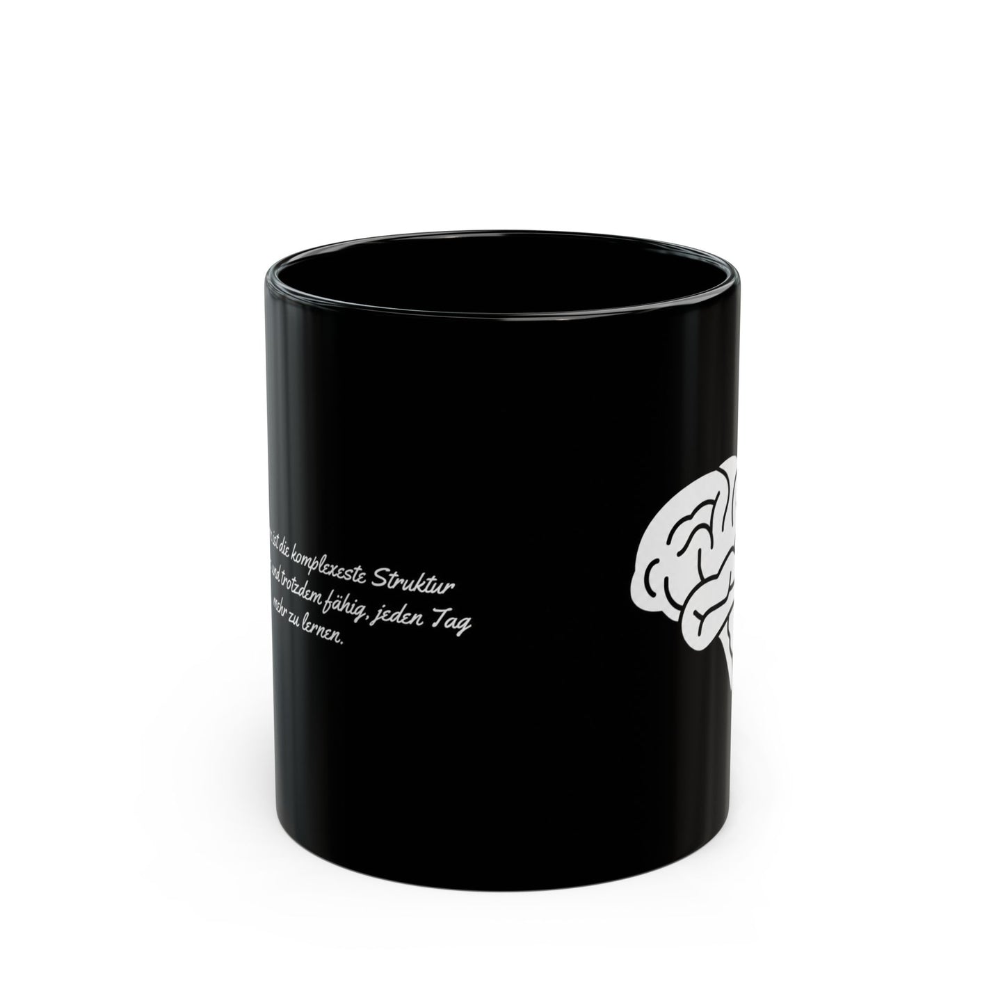 Gehirn Keramiktasse Schwarz