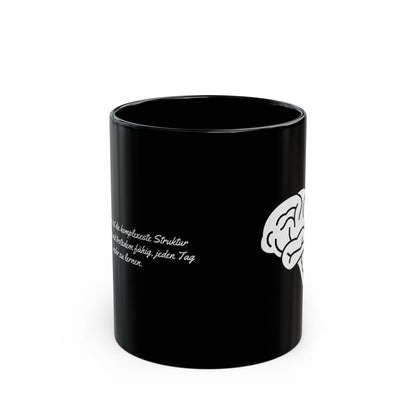 Gehirn Keramiktasse Schwarz