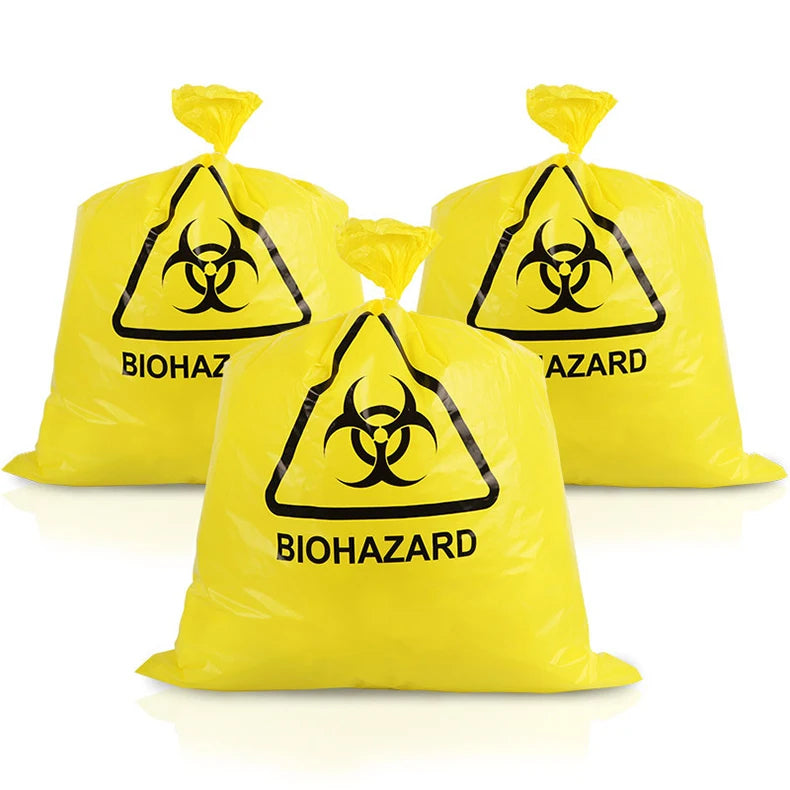 Medical Waste Bags Medical Waste Disposal Bag High Temperature Resistant PP Material Hospital Clinic Medical Supplies Collection