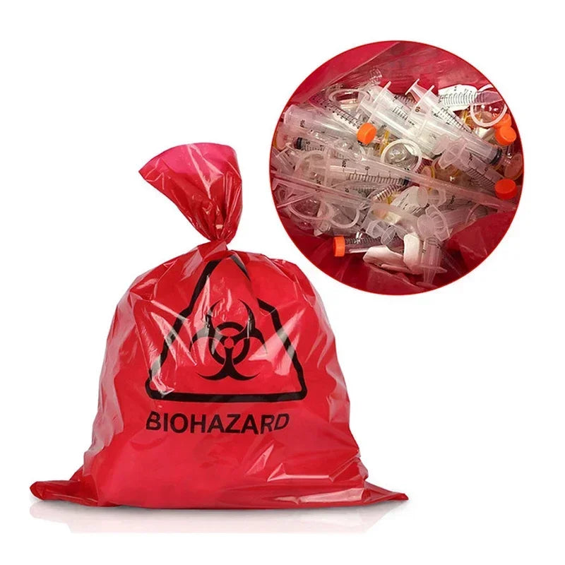 Medical Waste Bags Medical Waste Disposal Bag High Temperature Resistant PP Material Hospital Clinic Medical Supplies Collection