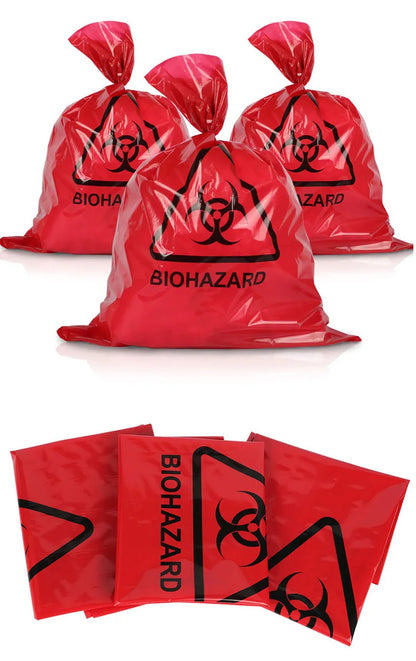 Medical Waste Bags Medical Waste Disposal Bag High Temperature Resistant PP Material Hospital Clinic Medical Supplies Collection