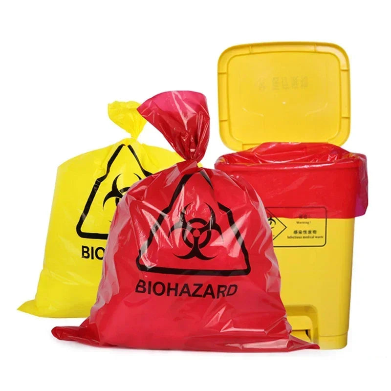 Medical Waste Bags Medical Waste Disposal Bag High Temperature Resistant PP Material Hospital Clinic Medical Supplies Collection