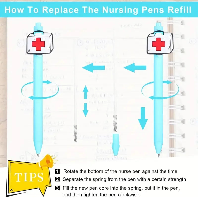 10/20 Nurse Pens, Funny Work Doctor Nurse Accessories, Gel Pens Black Ink Pen Set, Gifts for Medical Assistants, Nurses