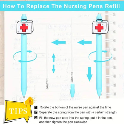 10/20 Nurse Pens, Funny Work Doctor Nurse Accessories, Gel Pens Black Ink Pen Set, Gifts for Medical Assistants, Nurses