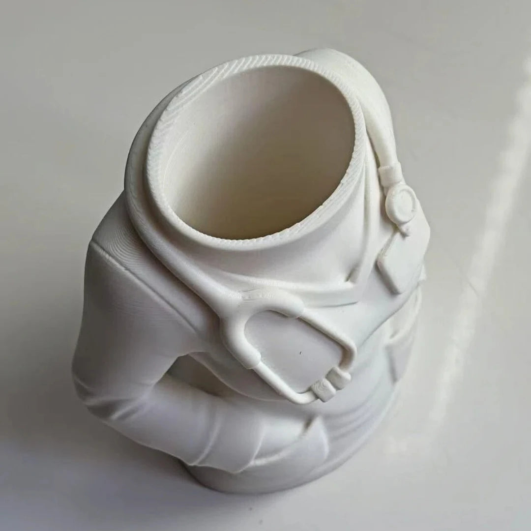 Nurse's Day Gift Nurse-Shaped Desktop Ornament Pen Holder Medical White Coat Style Stationery Storage for Medical Professionals