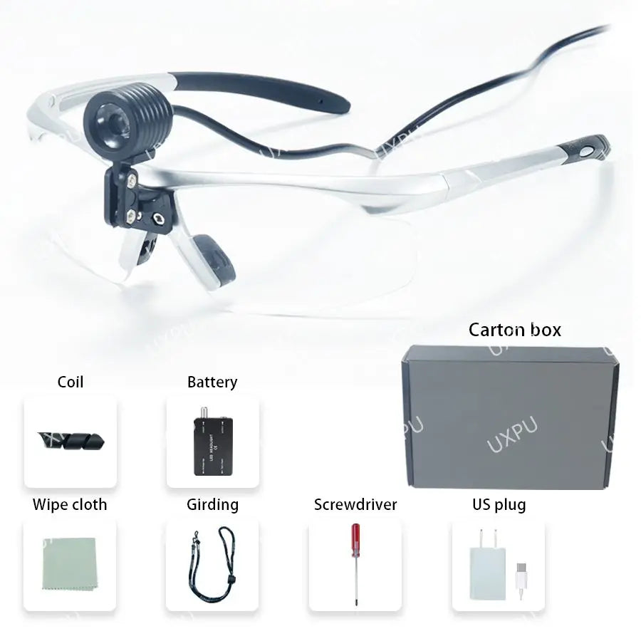 Dental Surgery Head Mounted Headlights, Glasses Style Medical Equipment, Oral Medical Lighting