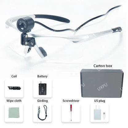 Dental Surgery Head Mounted Headlights, Glasses Style Medical Equipment, Oral Medical Lighting