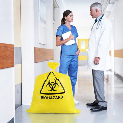 Medical Waste Bags Medical Waste Disposal Bag High Temperature Resistant PP Material Hospital Clinic Medical Supplies Collection