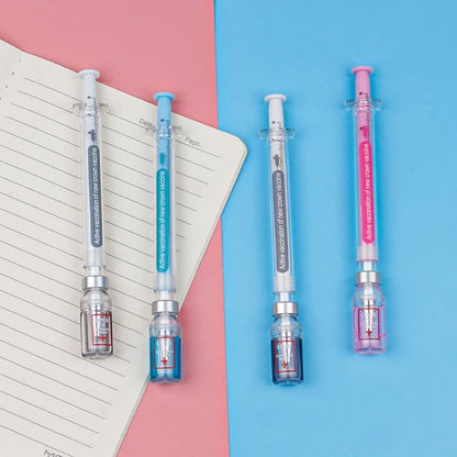 Random 1 Syringe Pens Creative-Fun Pen Novelty Medical Ballpoint Pens Gift for Nurses,Nurse Doctor Pretend Play Party Supplies