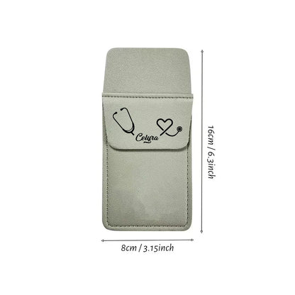 Personalized Nurse Pen Case,Custom Faux Leather Pocket Organizer,Gifts for Nurse and Caregiver Gift,Can Hold 5 Pens,Pencils,Tool