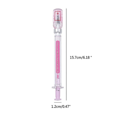 Random 1 Syringe Pens Creative-Fun Pen Novelty Medical Ballpoint Pens Gift for Nurses,Nurse Doctor Pretend Play Party Supplies