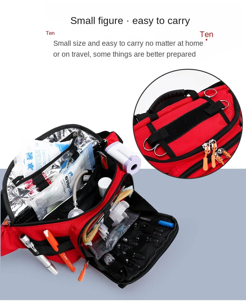 Empty Rescue Fanny Pack First Aid Kit Camping Trip Medical Storage Medical Organizer Outdoor Emergency Survival Medical Bag