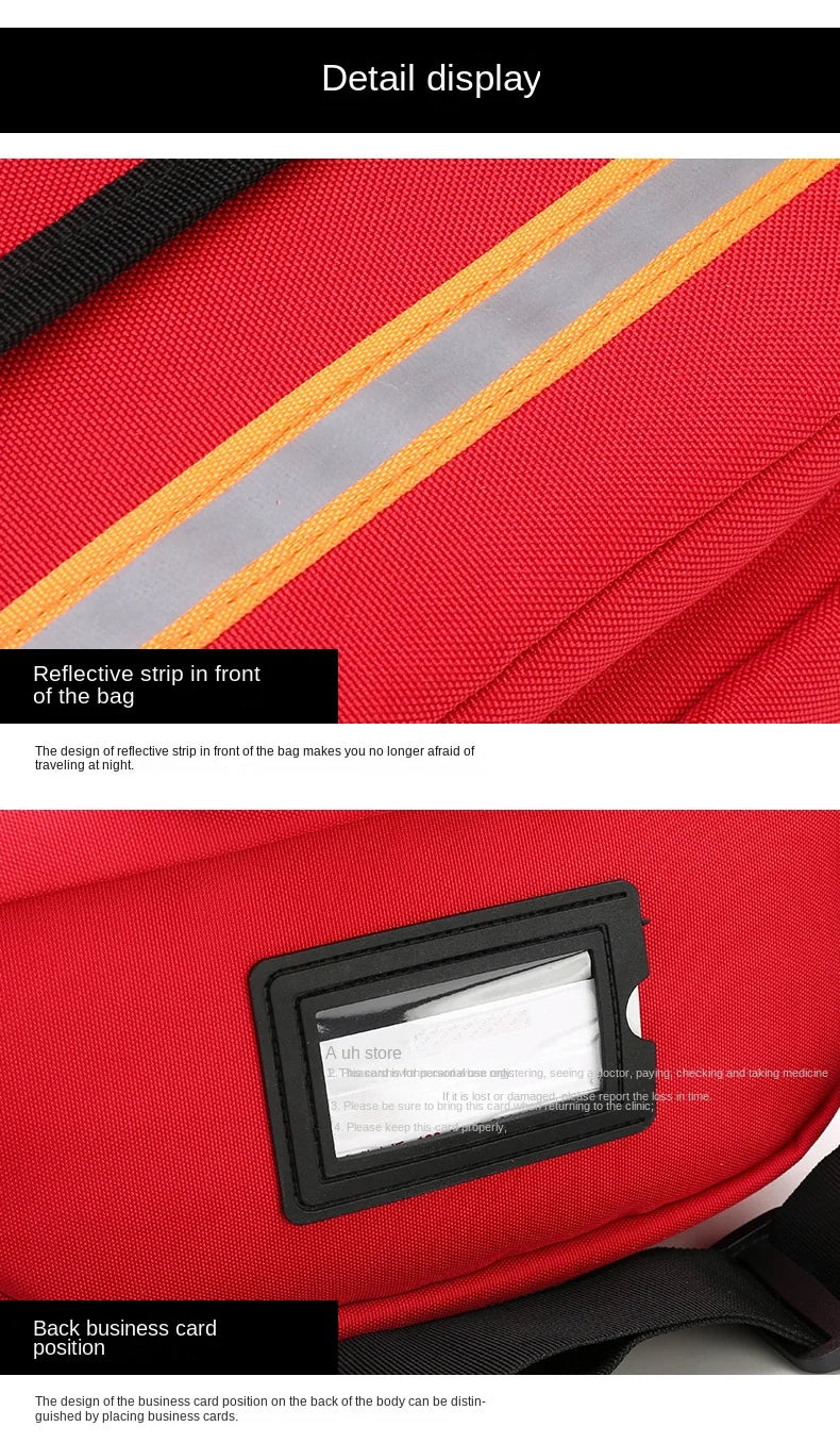 Empty Rescue Fanny Pack First Aid Kit Camping Trip Medical Storage Medical Organizer Outdoor Emergency Survival Medical Bag