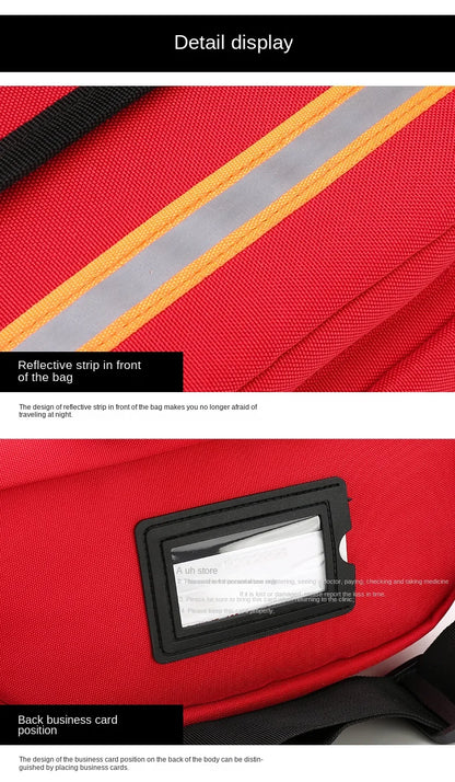 Empty Rescue Fanny Pack First Aid Kit Camping Trip Medical Storage Medical Organizer Outdoor Emergency Survival Medical Bag