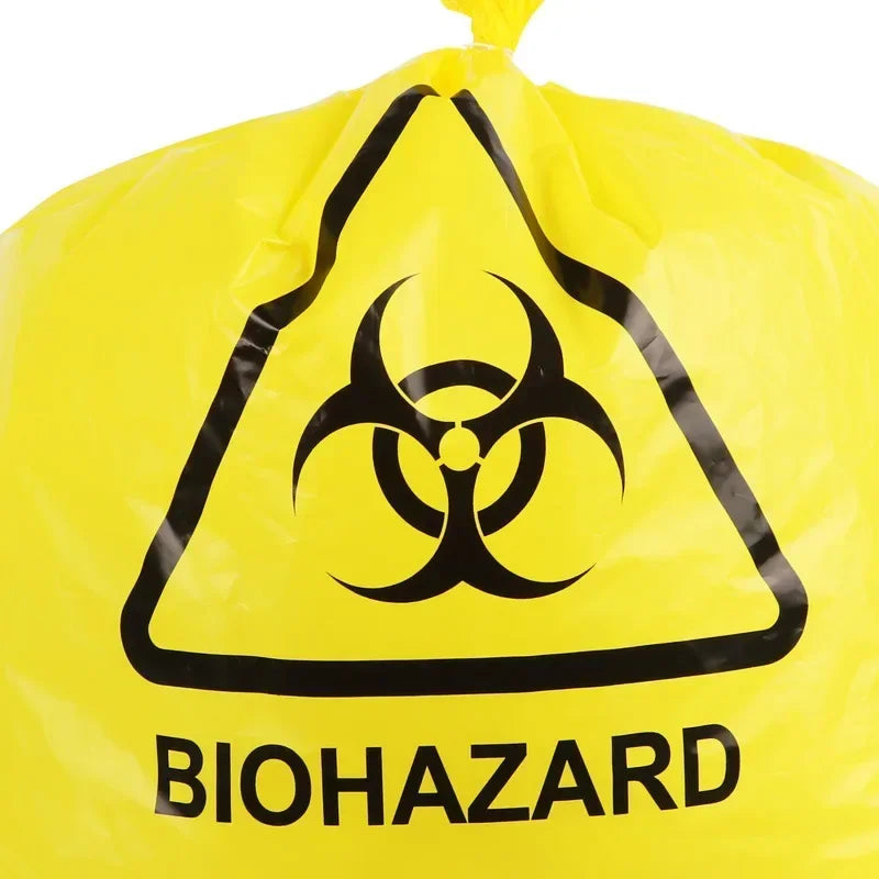 Medical Waste Bags Medical Waste Disposal Bag High Temperature Resistant PP Material Hospital Clinic Medical Supplies Collection