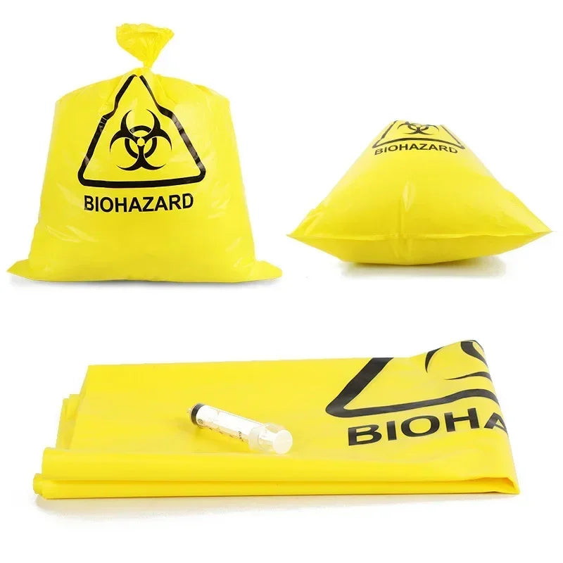 Medical Waste Bags Medical Waste Disposal Bag High Temperature Resistant PP Material Hospital Clinic Medical Supplies Collection