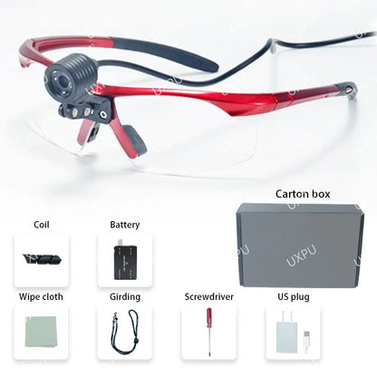 Dental Surgery Head Mounted Headlights, Glasses Style Medical Equipment, Oral Medical Lighting