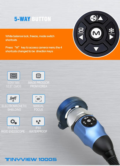 Medical Full HD Endoscopy Camera Portable 1080P Endoscope Camera